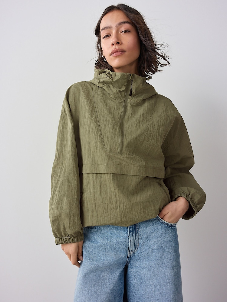 Khaki Green Overhead Rain Jacket - Image 3 of 9