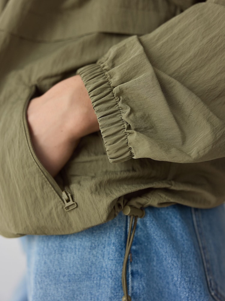 Khaki Green Overhead Rain Jacket - Image 6 of 9