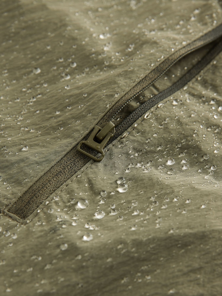 Khaki Green Overhead Rain Jacket - Image 8 of 9