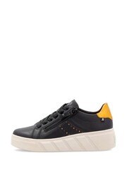 Rieker Womens Wedge Trainer White Shoes - Image 2 of 10