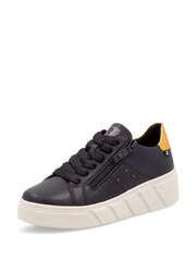 Rieker Womens Wedge Trainer White Shoes - Image 9 of 10