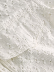 White 100% Cotton Textured Jacket - Image 4 of 5