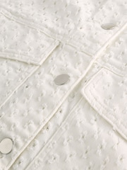 White 100% Cotton Textured Jacket - Image 5 of 5