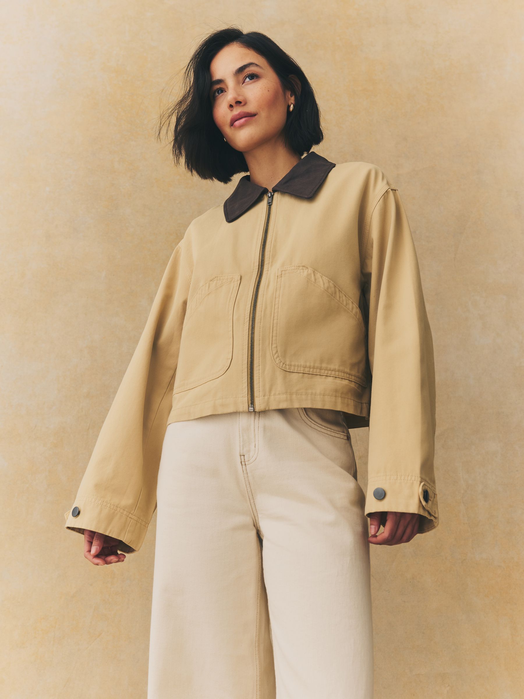 Buy Neutral 100% Cotton Worker Jacket from Next USA