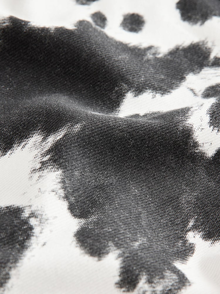 Cow Print Neutral Cord Collar Jacket - Image 8 of 8