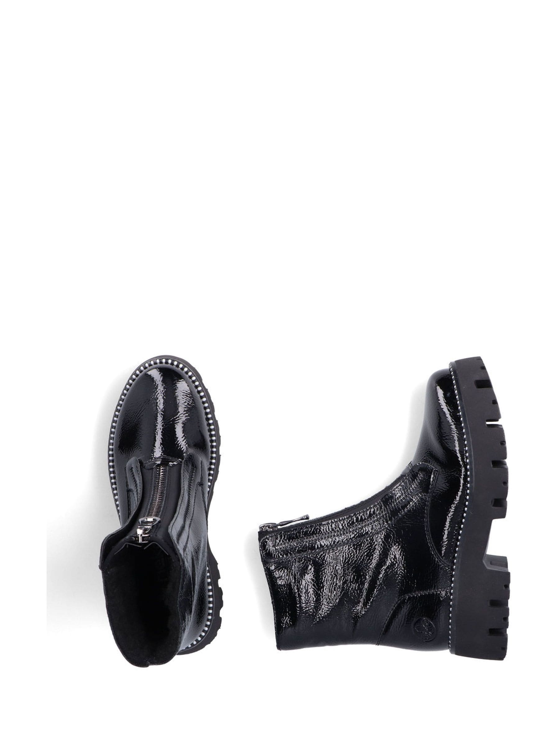 Black zip up boots womens store