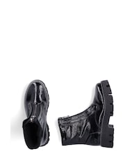 Rieker Womens Front Zip Black Boots - Image 10 of 11