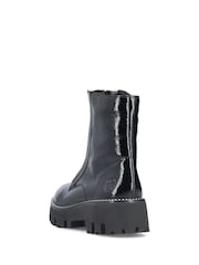 Rieker Womens Front Zip Black Boots - Image 5 of 11