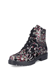 Rieker Womens Military Black Boots - Image 4 of 11