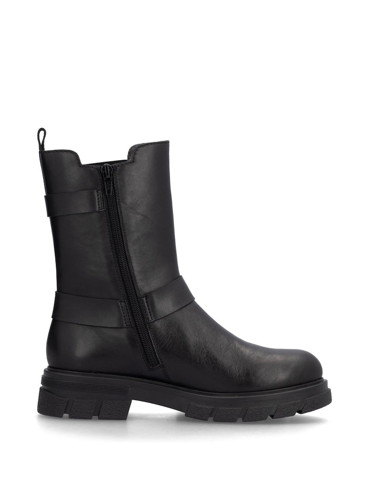 Rieker Schwarze Chelsea-Stiefel im Biker-Stil für Damen - Bild 2 von 10 Rieker Schwarze Chelsea-Stiefel im Biker-Stil für Damen - Bild 2 von 10