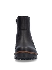 Rieker Womens Wedge Ankle Black Boots - Image 6 of 10