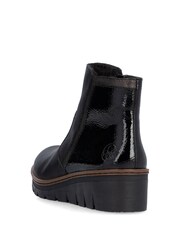 Rieker Womens Wedge Ankle Black Boots - Image 7 of 10