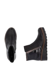Rieker Womens Wedge Ankle Black Boots - Image 8 of 10
