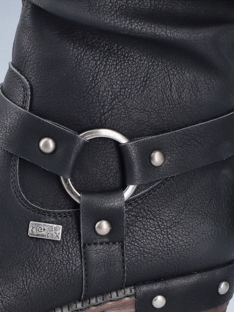 Schwarz - Rieker Damen knielange Westernstiefel in Braun - Bild 2 von 11 Schwarz - Rieker Damen knielange Westernstiefel in Braun - Bild 2 von 11