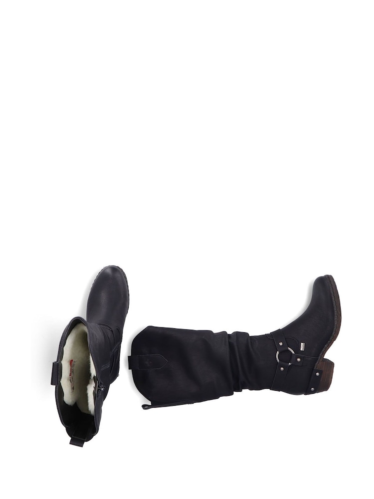 Rieker Womens Knee Length Western Knee High Brown Boots - Image 8 of 11