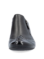 Rieker Womens Smart Heeled črna čevlji - Slika 6 iz 10
