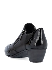 Rieker Womens Smart Heeled črna čevlji - Slika 7 iz 10