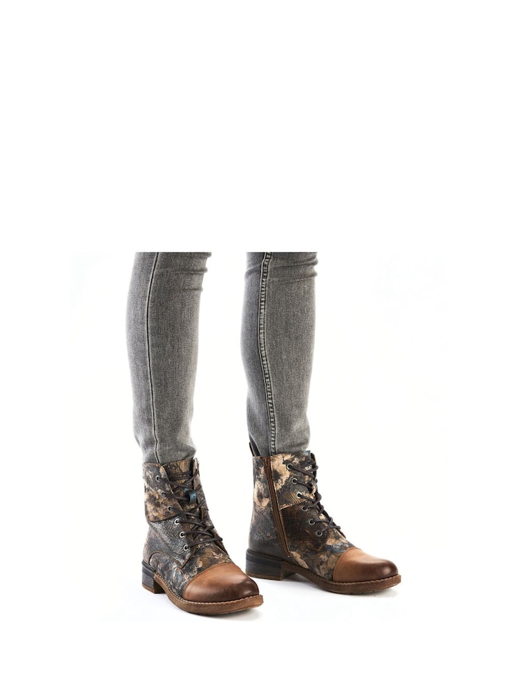Rieker Womens Print-Stiefeletten, Natur - Bild 1 von 11