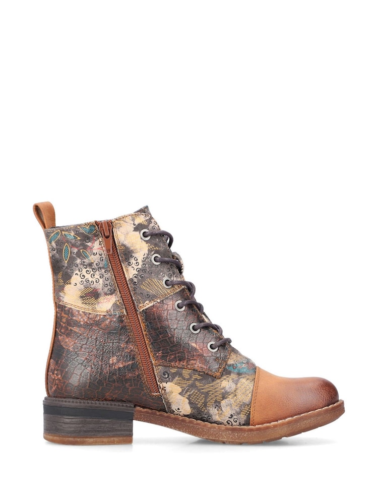 Rieker Womens Print-Stiefeletten, Natur - Bild 2 von 11