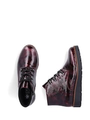 Rieker Womens Red Low Wedge Ankle Boots - Image 5 of 10