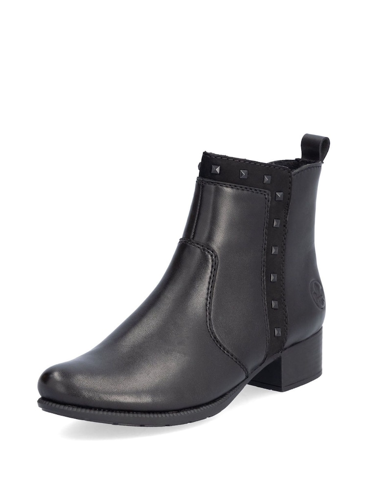 Rieker Womens Smart Ankle Black Boots - Image 4 of 10