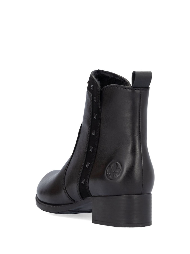Rieker Womens Smart Ankle Black Boots - Image 5 of 10