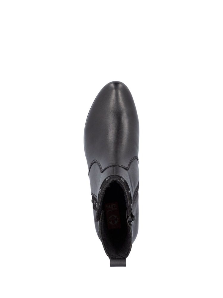 Rieker Womens Smart Ankle Black Boots - Image 7 of 10