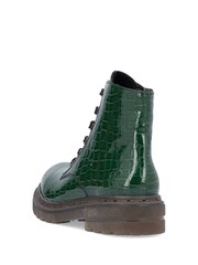 Rieker Womens Green Military Boots - Image 10 of 10