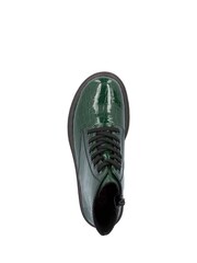 Rieker Womens Green Military Boots - Image 6 of 10