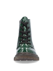 Rieker Womens Green Military Boots - Image 9 of 10