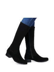 Rieker Womens Knee Length Smart Black Boots - Image 1 of 10