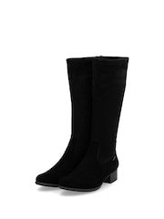 Rieker Womens Knee Length Smart Black Boots - Image 5 of 10