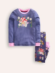 Boden Blue 100% Cotton Snug Long John Pyjamas - Image 1 of 4
