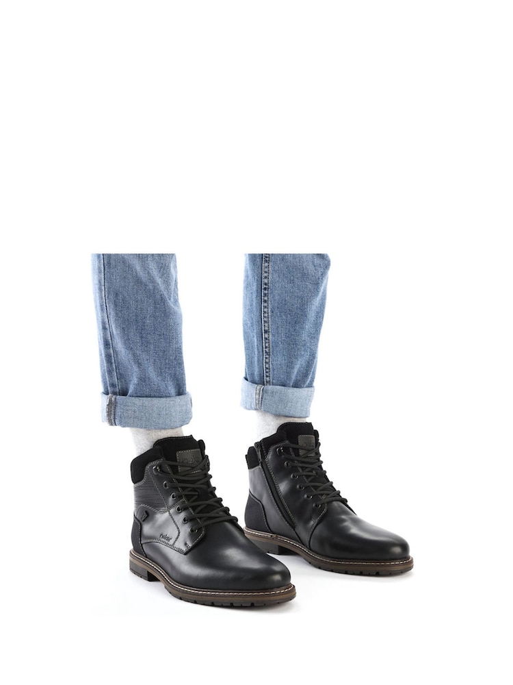 Rieker Mens Smart Ankle Black Boots - Image 1 of 11