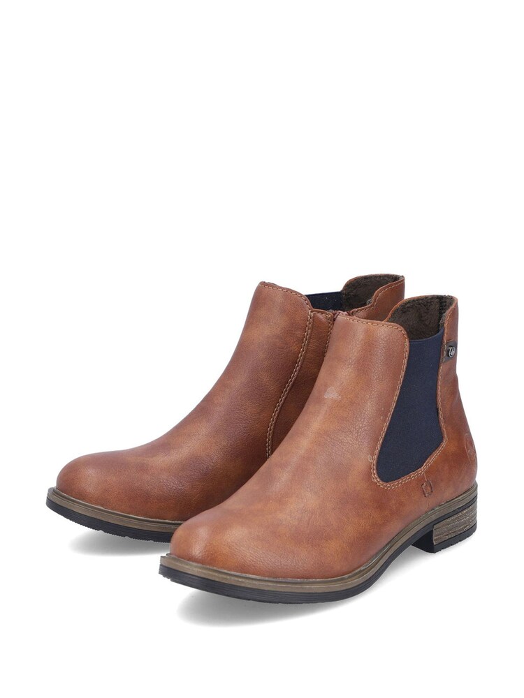 Rieker Womens Chelsea Brown Boots - Image 7 of 11