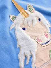 Boden Blue Unicorn Appliqué  Top And Leggings Set - Image 3 of 3