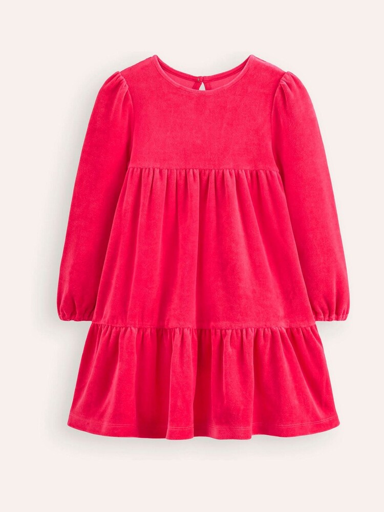Boden Tiered Velour Klänning - Bild 1 av 3 Boden Tiered Velour Klänning - Bild 1 av 3