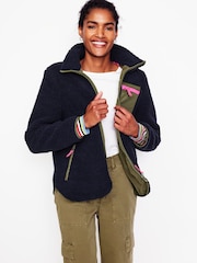 Boden Blue Truro Borg Fleece Jacket - Image 1 of 5
