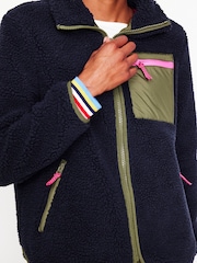 Boden Blue Truro Borg Fleece Jacket - Image 2 of 5