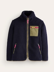 Boden Blue Truro Borg Fleece Jacket - Image 5 of 5