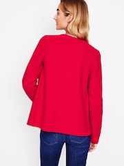 Boden Red Textured Stitch Cardigan - Image 3 of 6
