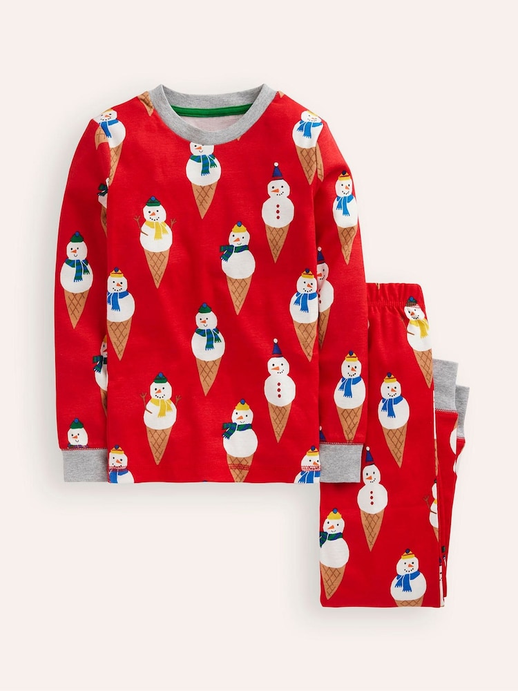 Boden Snug Festive Glow-In-The-Dark 100% Cotton Pyjamas - Изображение 1 из 3