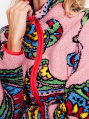 Boden Pink Truro Borg Fleece Jacket - Image 2 of 5