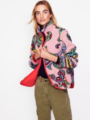 Boden Pink Truro Borg Fleece Jacket - Image 4 of 5