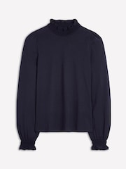 Boden Blue Woven Frill Supersoft Top - Image 5 of 5