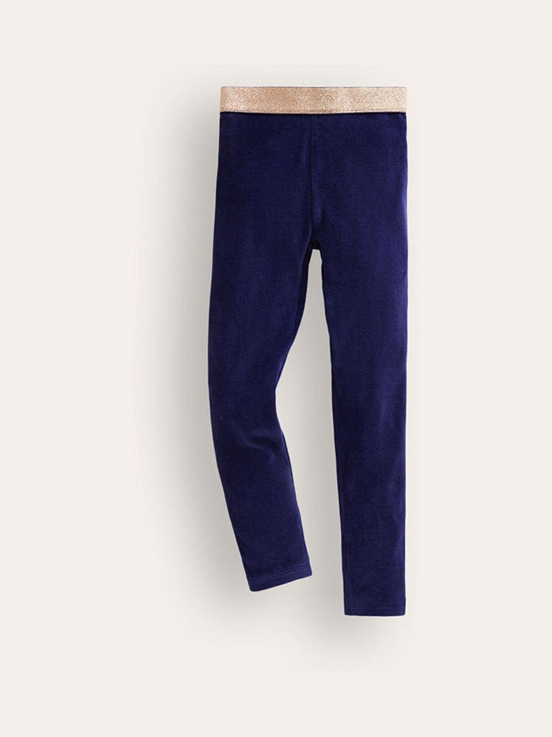 Boden Blue Velvet Leggings