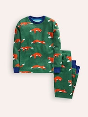 Boden Green Snug Long John 100% Cotton Pyjamas - Image 2 of 4