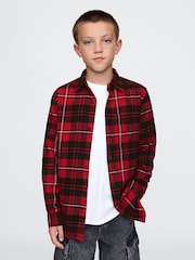 Gap Red Check Organic Cotton Flannel Shirt (4-13yrs) - Image 1 of 5