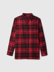 Gap Red Check Organic Cotton Flannel Shirt (4-13yrs) - Image 4 of 5