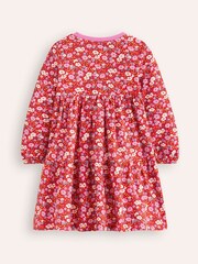 Boden Red Tiered Sweatshirt Dress - Image 2 of 3